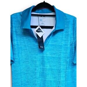 Adidas Puremotion CoolMax Golf Polo Shirt Womens Large Teal Stretch Lycra